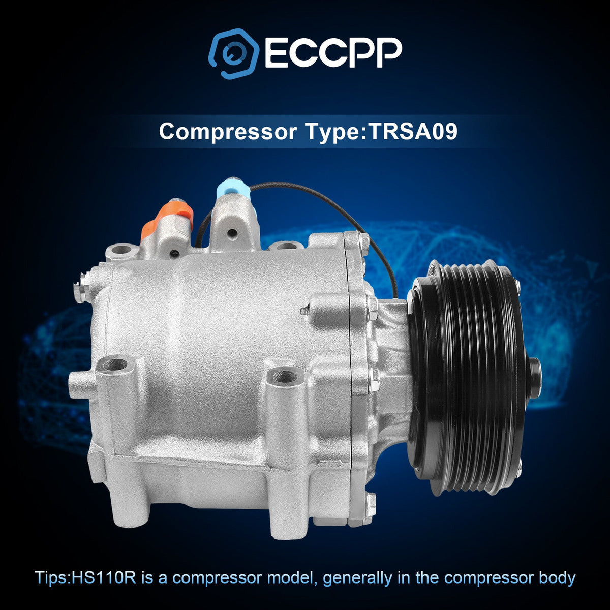 AC A/C Compressor For Honda Civic 1.7L 2002-2005 2003 2004 38800PLMA021M2 6B93BC-57