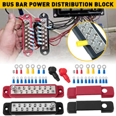 2Pc 12 Way Bus Bar Terminal 12V Block DC 180A Power Distribution Car Boat Marine 6B93BC-57