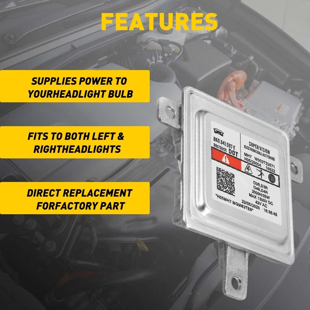 Xenon Ballast HID Light Control Unit Computer Module For 8K0941597E Audi VW 6B93BC-57