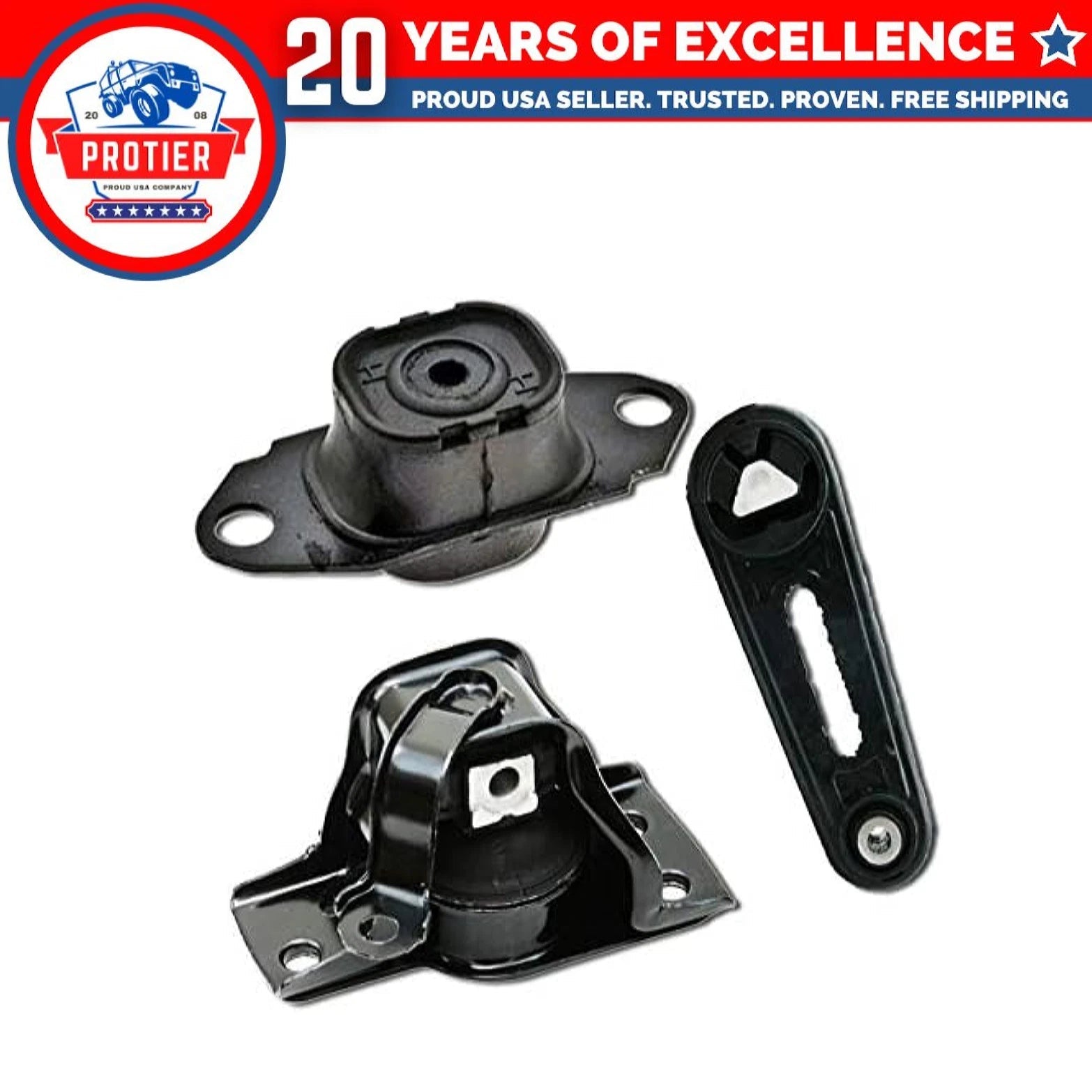 Fits 2009-2011 Nissan Versa 1.6L Engine Motor & Trans Mount Set 3PCS : A4347, 6B93BC-57