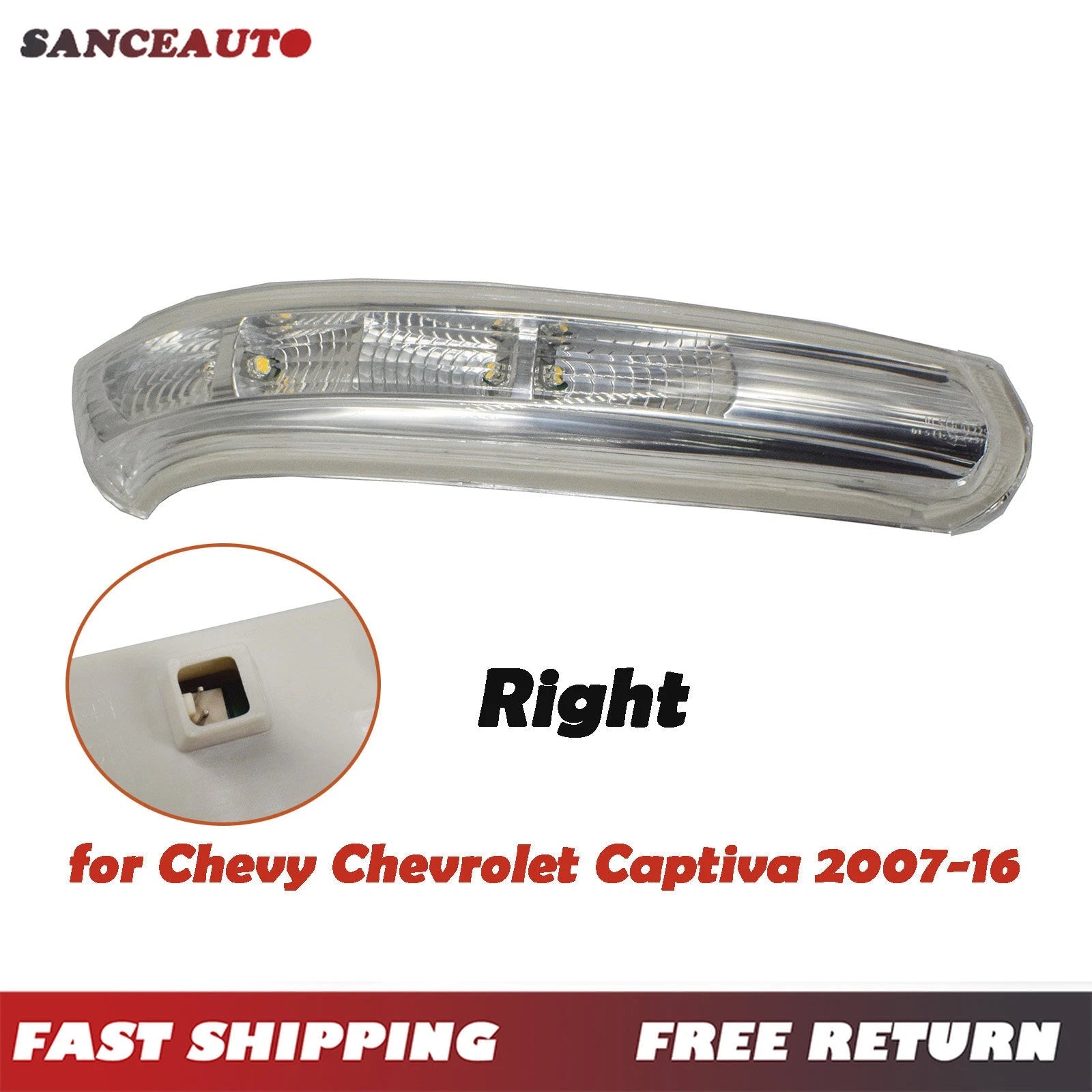 Right Rearview Turn Signal Light Mirror Lamp For Chevrolet Captiva 2007-2016 6B93BC-57