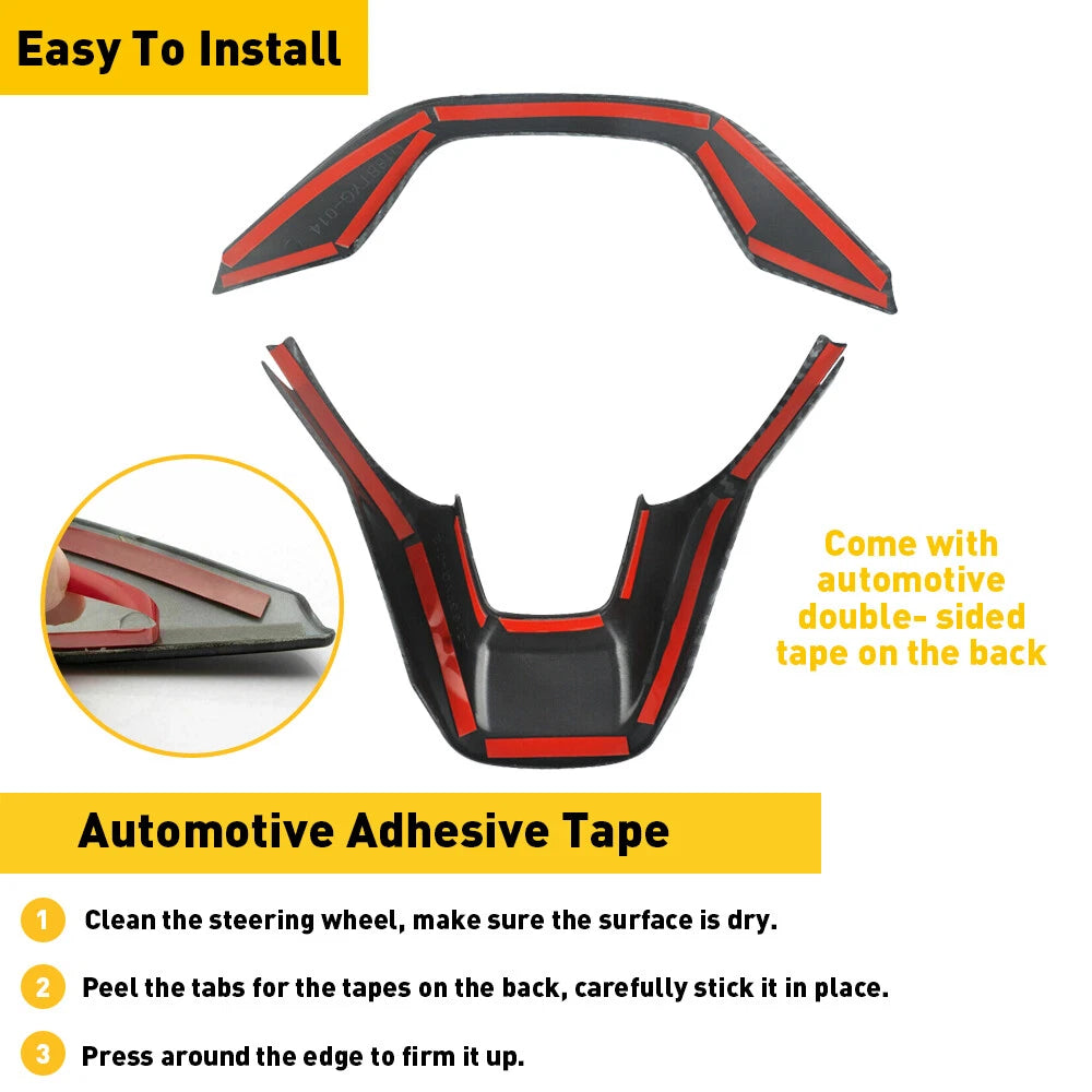 For Honda Accord 2018-2021 Steering Wheel Frame Cover Trim Carbon Fiber Style EA 6B93BC-57