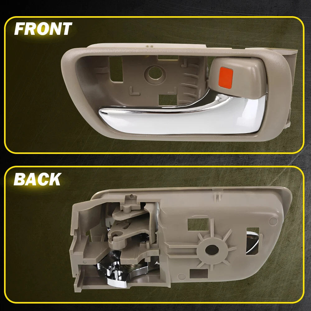 Door Handle Inside Beige Chrome Front/Rear Right for 2002-2006 Toyota Camry EOA 6B93BC-57