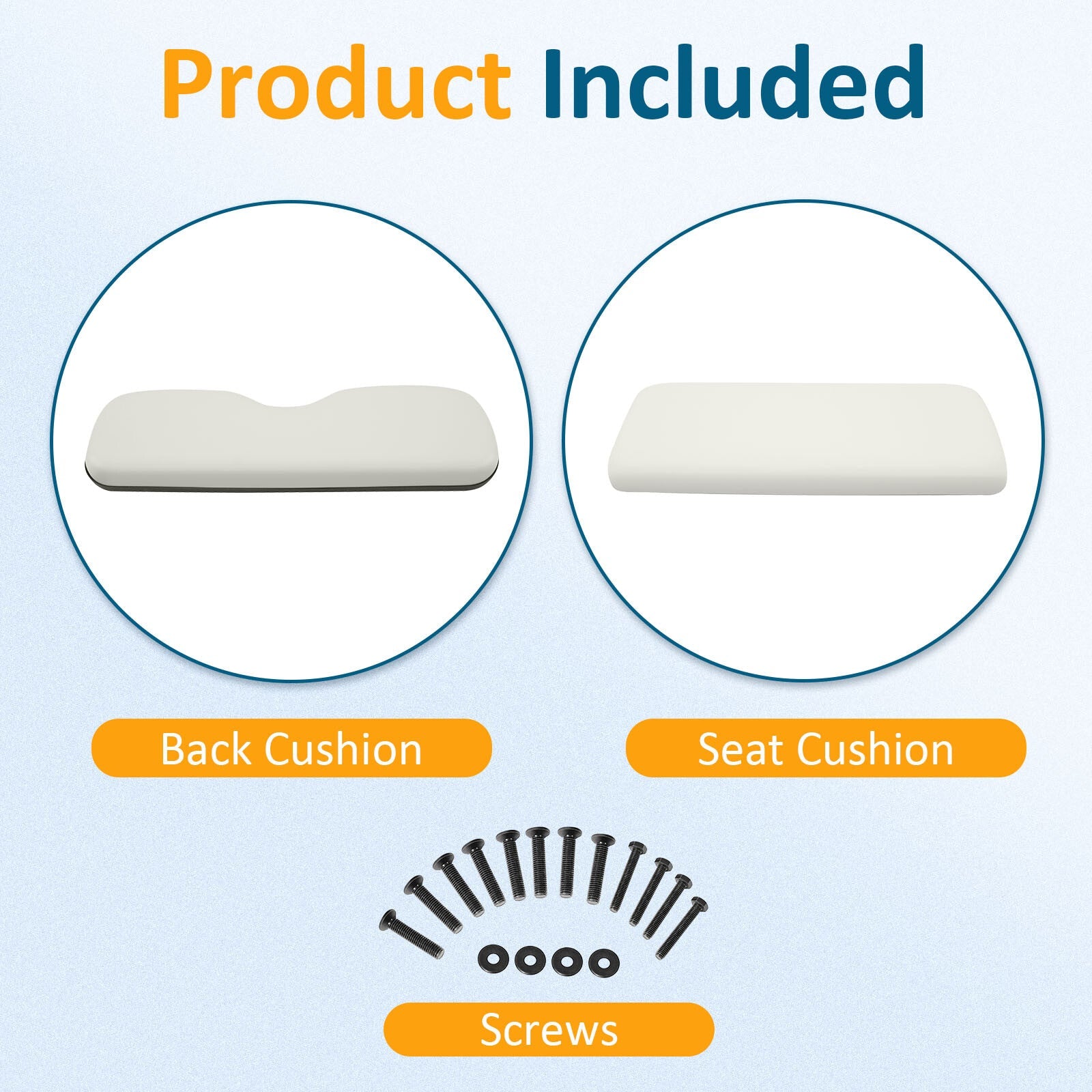 Fits For Madjax & GTW Golf Cart Rear Seat Kits Rear Golf Cart Cushion Set White 6B93BC-57