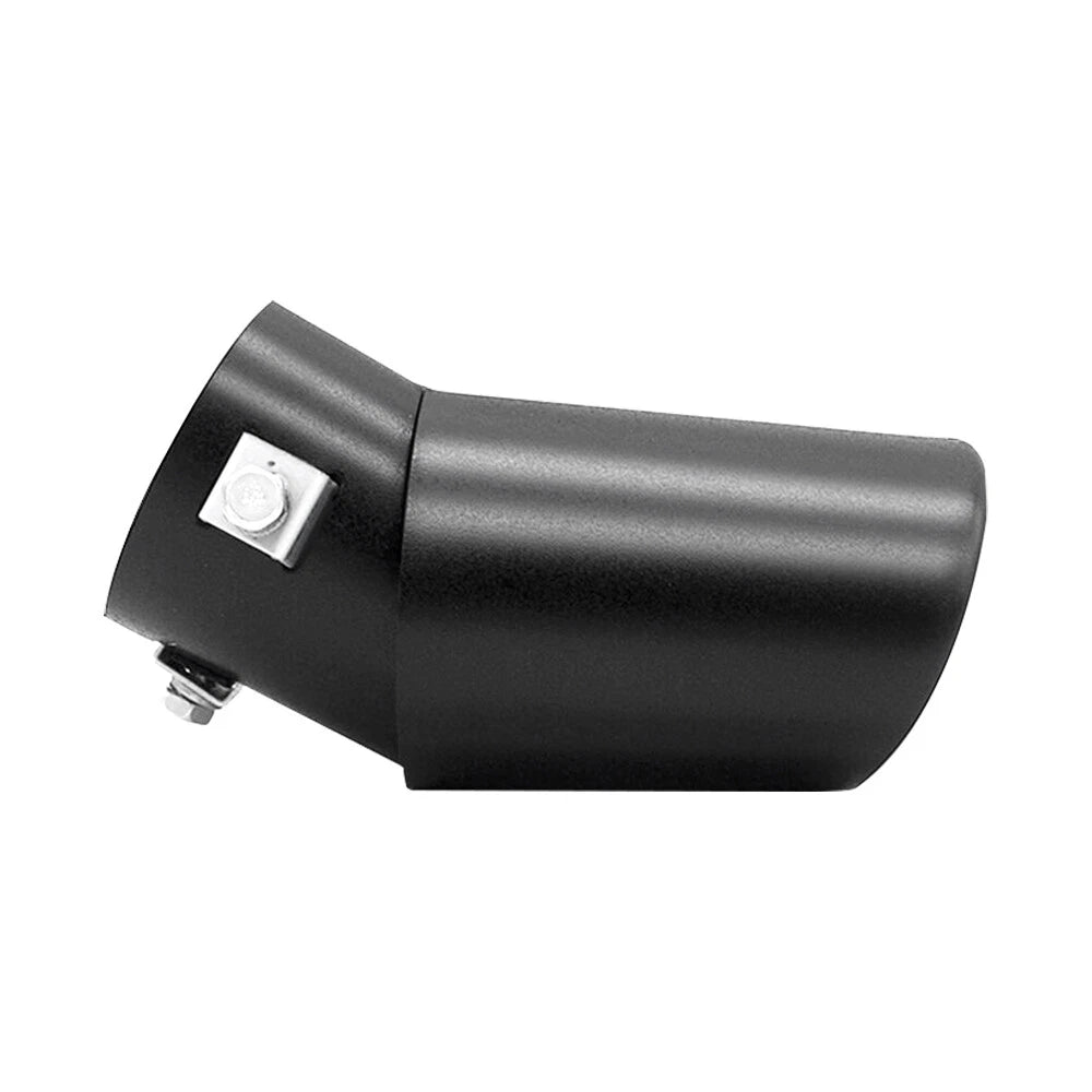 Bend Exhaust Muffler Tail Pipe Tip Tail Throat Black Stainless Steel Universal A 6B93BC-57