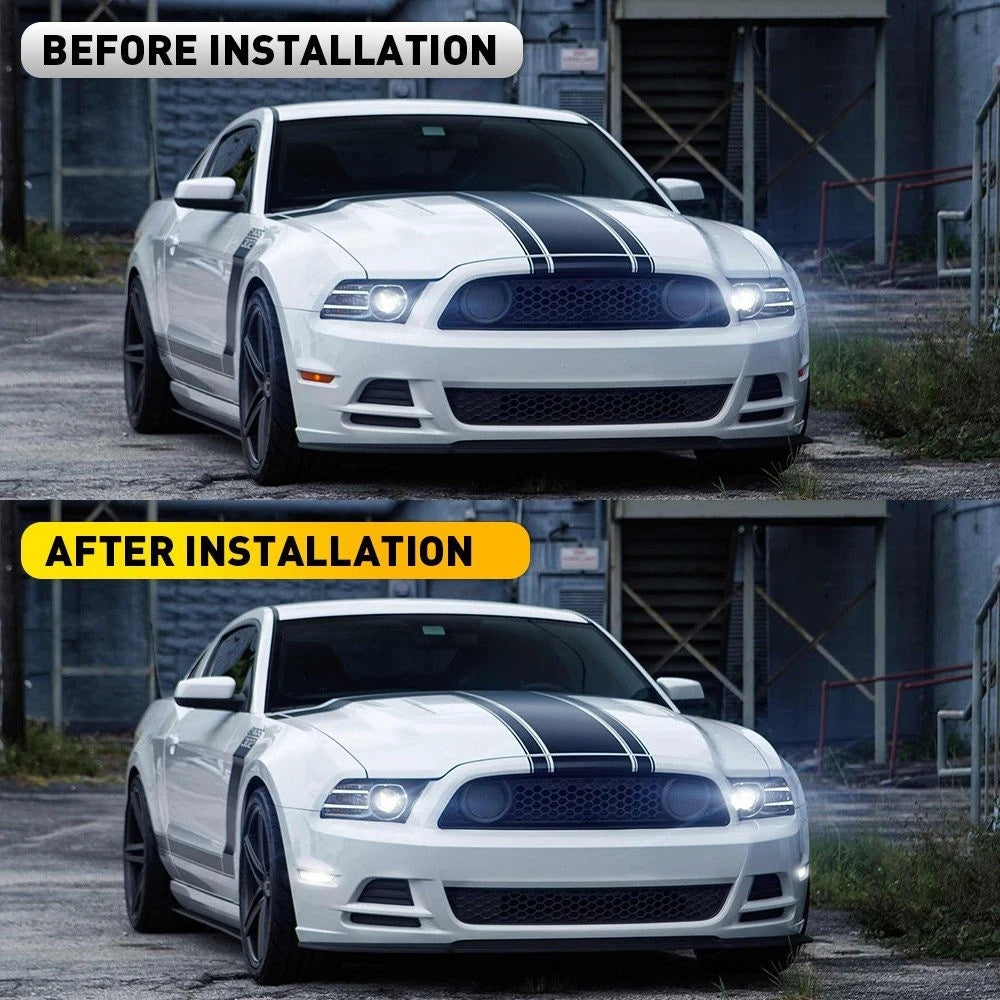 Front Bumper Clear White LED Side Marker Signal Light For 2010-2014 Ford Mustang 6B93BC-57