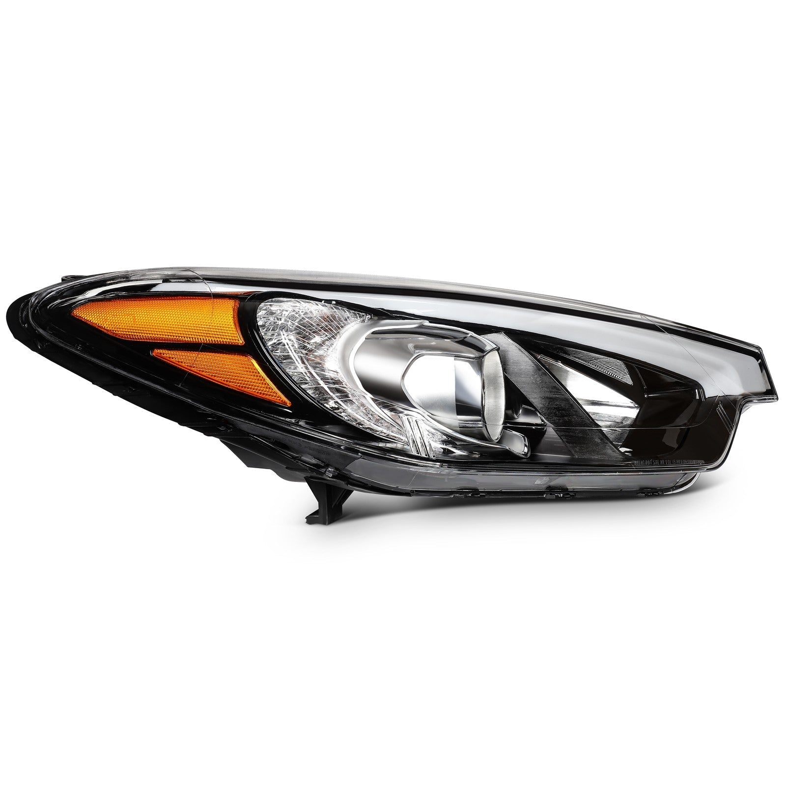ECCPP LED Headlights Assembly For Kia Forte 2014-2016 Pair Kit Black Amber 6B93BC-57