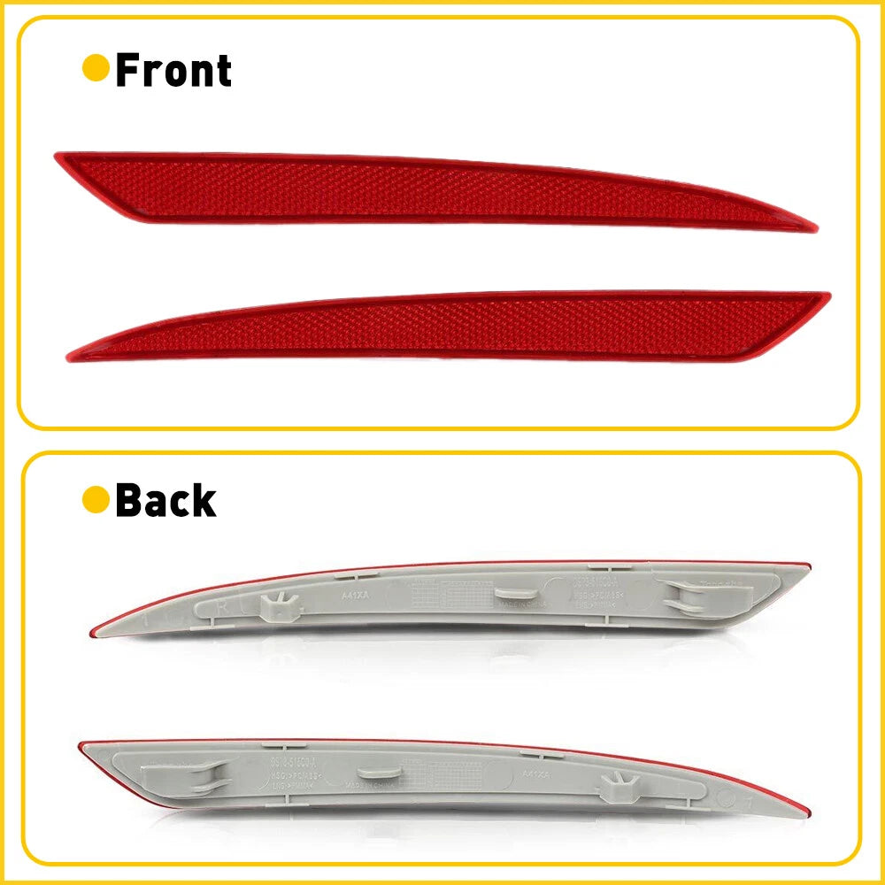 Rear Bumper Reflector Light Left+Right Case Side Red Fit For 2013-18 Ford Fusion 6B93BC-57