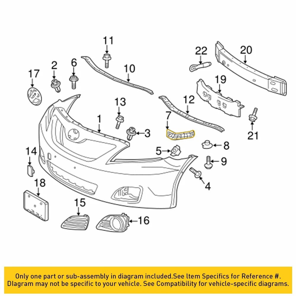 Set of 2 Front Bumper Brackets Support & Left Right Side For 07-11 Toyota Camry 6B93BC-57