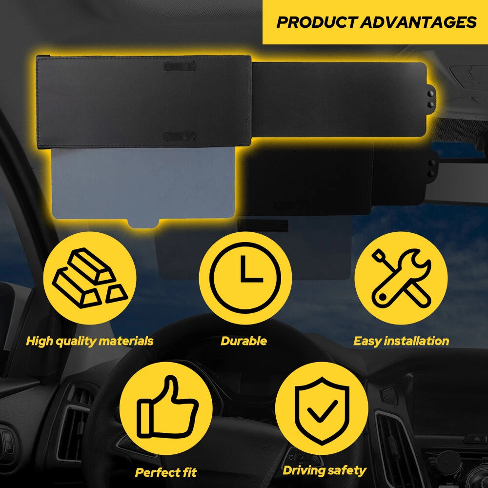 Car Sun Visor Extender Shield Truck Side Anti Glare Window Shade EOA 6B93BC-57