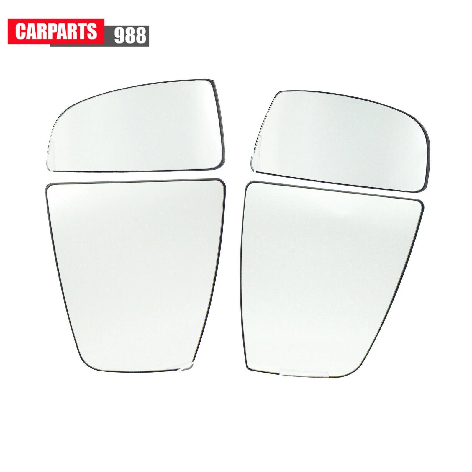 4Pcs Left+Right Side Tow Upper+Lower Mirror Glass For 15-22 Ford Transit 150 250 6B93BC-57