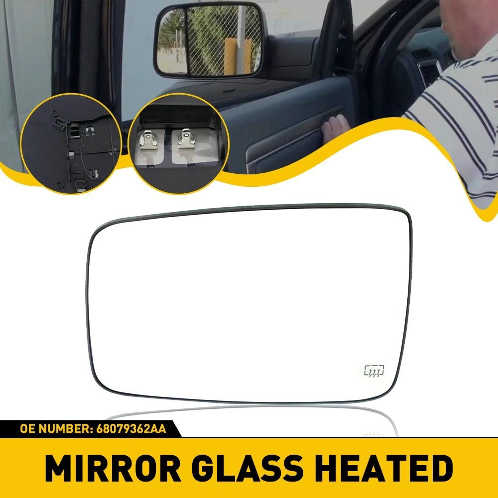 Exterior Mirror Glass Power Heated LH Drive Sides for Dodge Ram 1500 2500 EOA 6B93BC-57