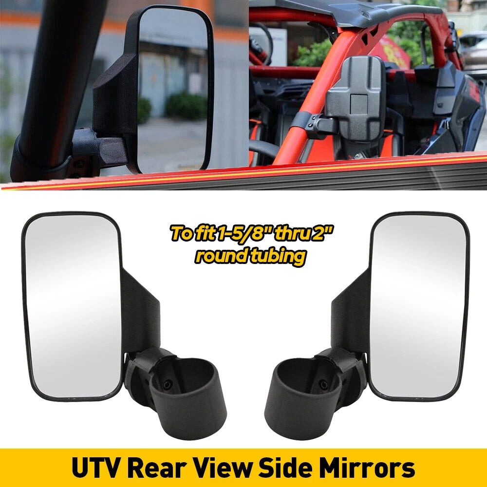 UTV Rear View Side Set Mirrors For Polaris Ranger XP RZR Crew 570 800 900 1000 6B93BC-57