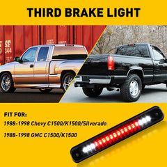 For 88-1998 Chevy GMC K1500 C1500 Black LED Third 3rd Brake Cargo Light Lamp 6B93BC-57