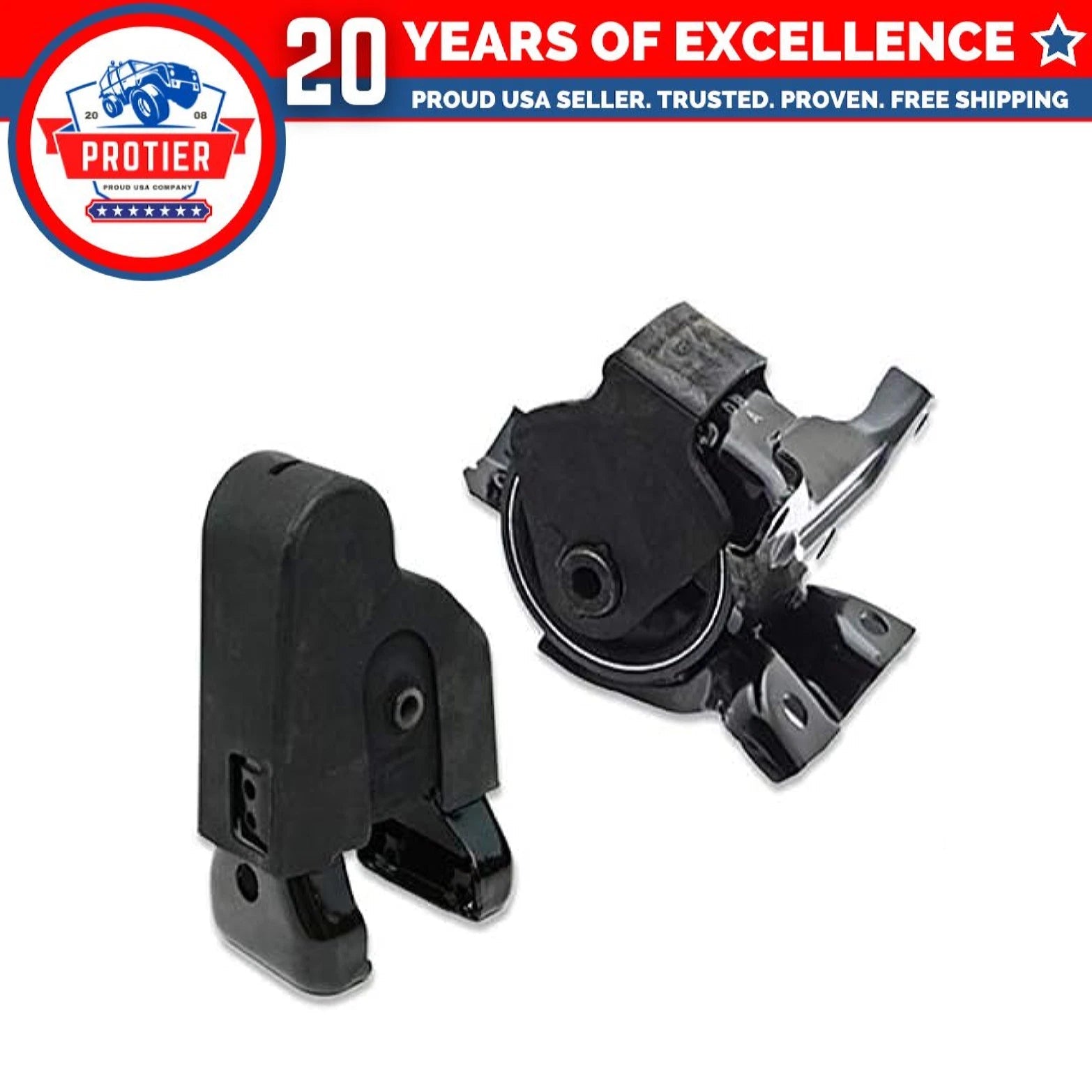 Fits 2006-2011 Hyundai Azera 3.3L 3.8L Rear Motor & Trans Mount Set 2pcs : 6B93BC-57