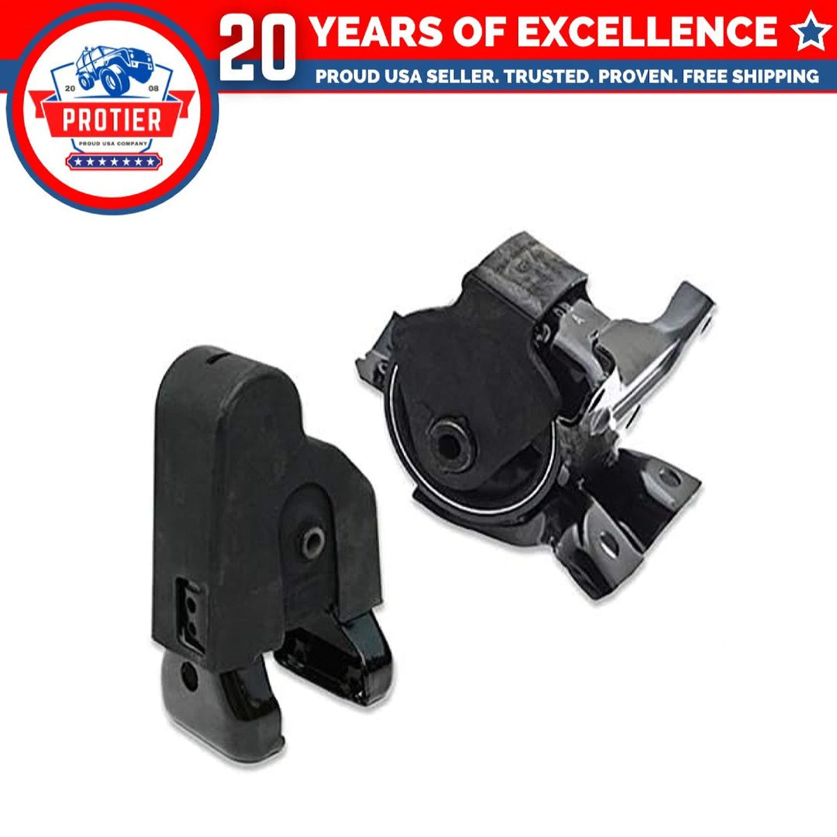Fits 2006-2011 Hyundai Azera 3.3L 3.8L Rear Motor & Trans Mount Set 2pcs : 6B93BC-57