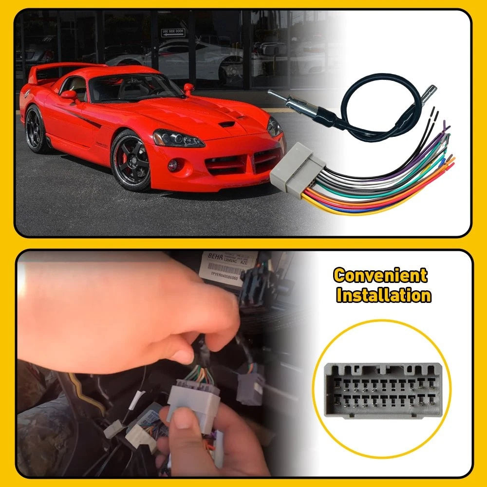 Wire Harness for Radio Stereo for Dodge Chrysler Jeep Wrangler EOA 6B93BC-57