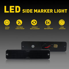 Smoked LED Fender Bumper Side Marker Lights For Jeep Wrangler YJ 1987-1995 EOA 6B93BC-57
