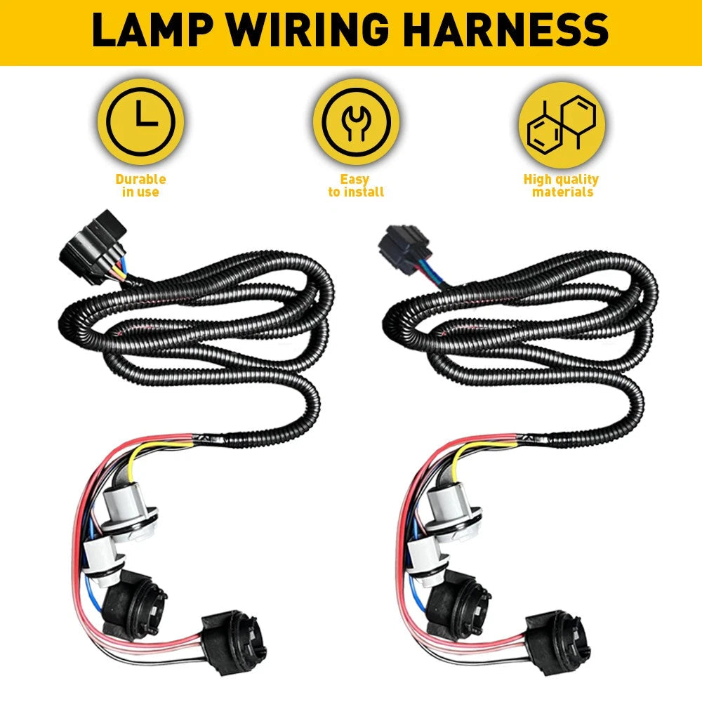 2PCS LH RH Tail Harness Light For 2003-2006 Chevy 1500 Silverado 2500 3500 HD 6B93BC-57