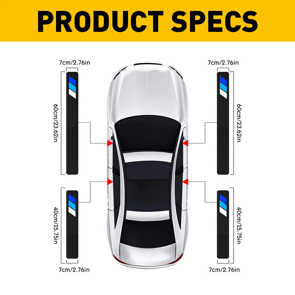 For Toyota Car Door Plate Scuff Sill Cover Anti Scratch Decal Sticker Protector 6B93BC-57