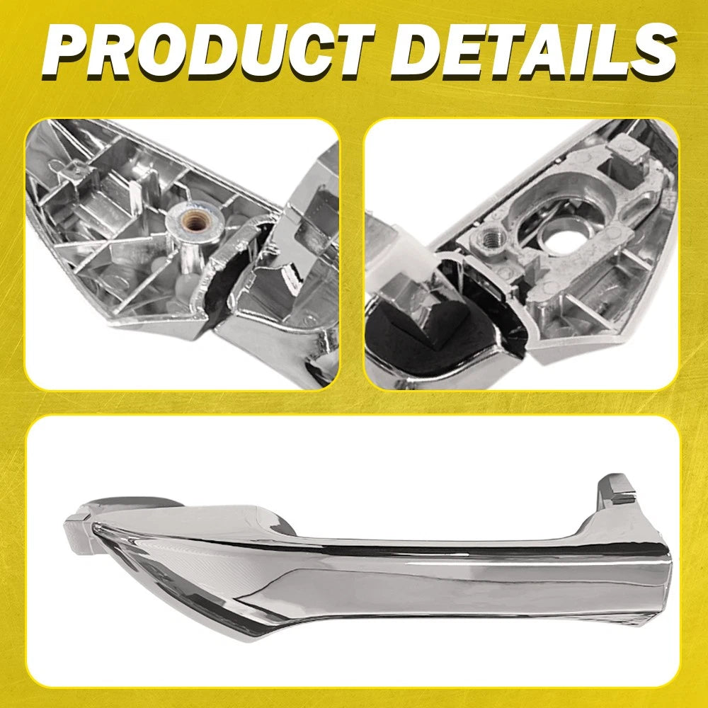 4x Exterior Outside Door Handle Front Rear Left Right For 2008-2012 Honda Accord 6B93BC-57
