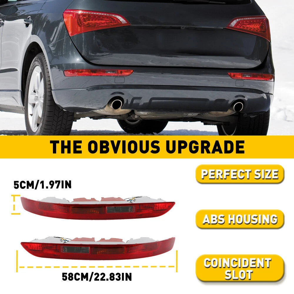 For Audi Q5 2009-2016 Rear Bumper Tail Light Reflector Brake Stop Lamp Red EOA 6B93BC-57