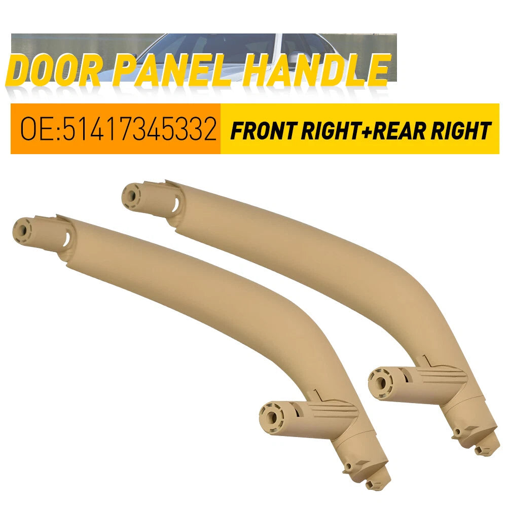For BMW X5 E70 X6 14-18 Passenger Right Inner Door Handle Pull Trim Cover Beige 6B93BC-57