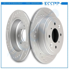 Rear Slotted Brake Rotors For Acura Integra Honda Civic Civic del Prelude