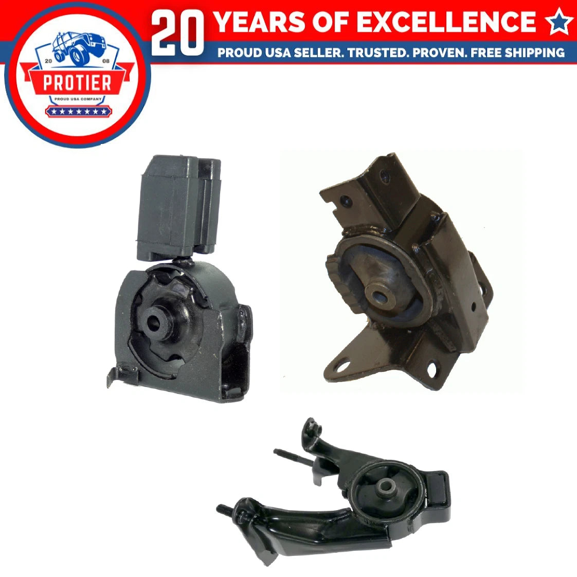 2000 - 2005 Toyota Celica 1.8L Engine Motor & Trans Mount Set 3PCS Replaces 6B93BC-57