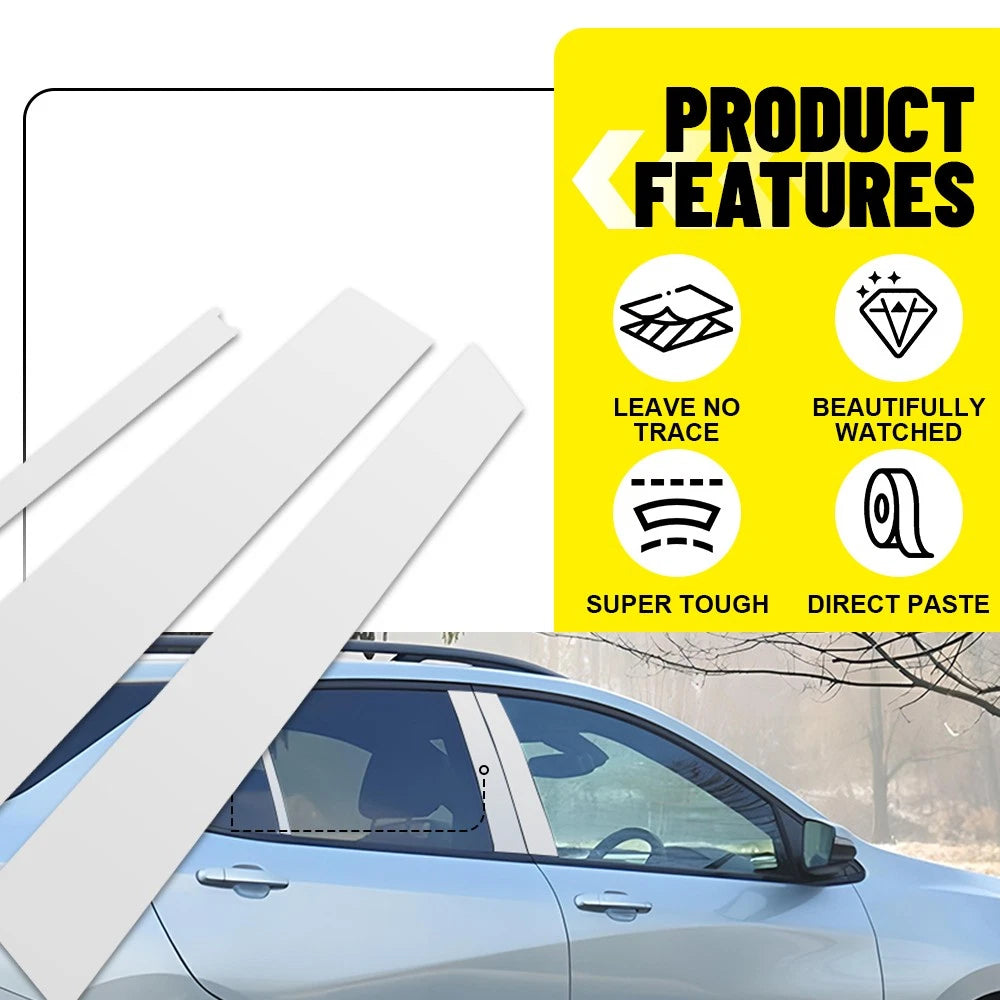 For 2018-2024 Chevy Equinox Stainless Steel Chrome Window Door Pillar Post Trims 6B93BC-57