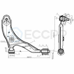 2pcs For 1995-1997 1998 1999 Hyundai Accent Front Suspension Lower Control Arms 6B93BC-57
