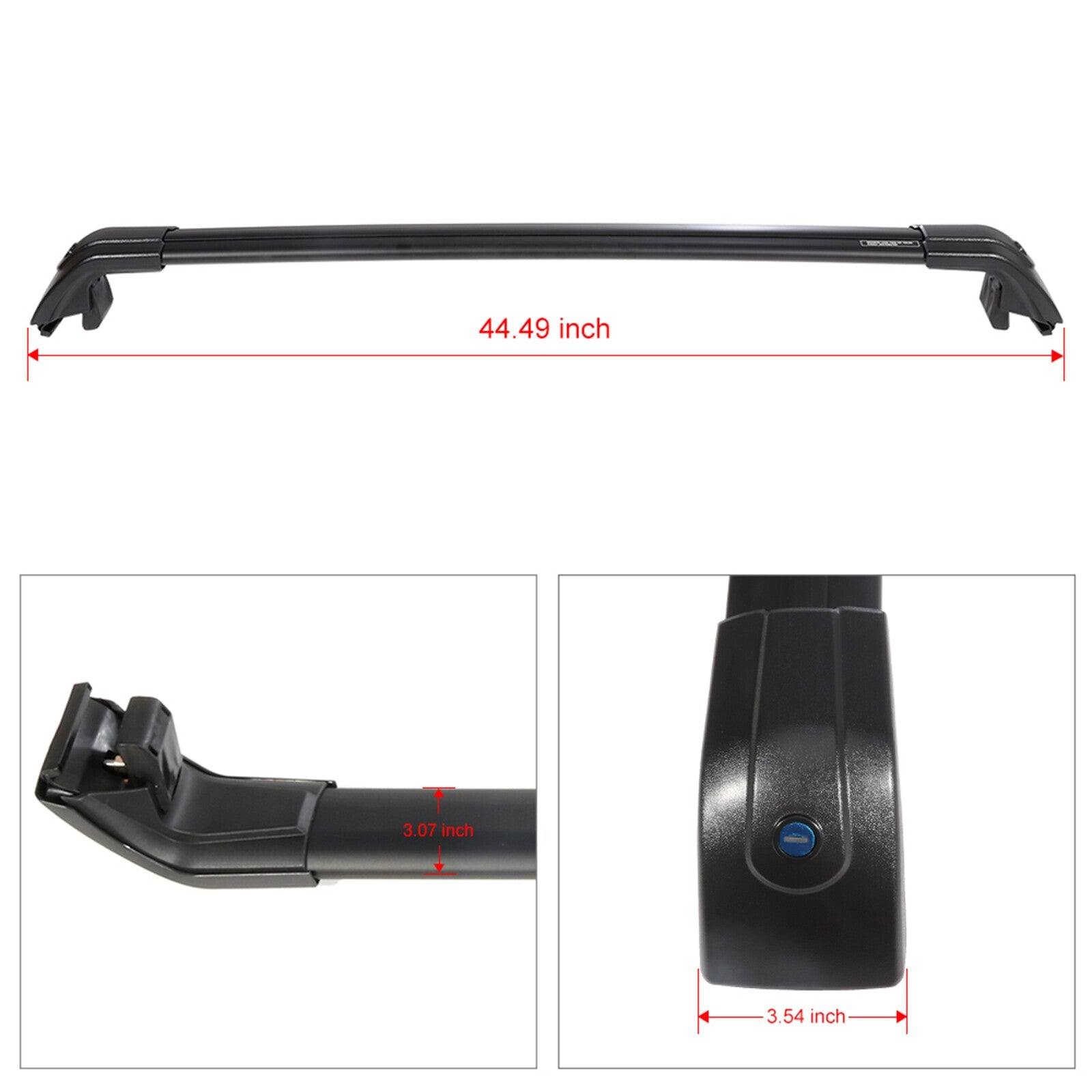 Roof Rack Cross Bar For 2015-2022 Kia Sorento Black Luggage Carrier 6B93BC-57