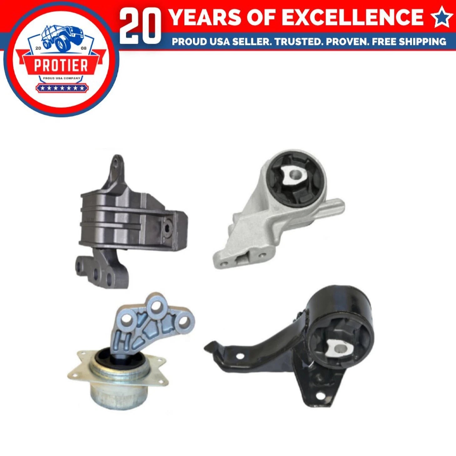 Engine Motor & Trans Mount 4PCS Set Compatible for 2004-2005 Chevrolet Malibu 6B93BC-57