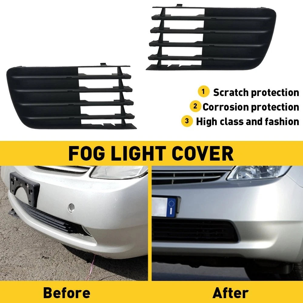 For 04-09 Toyota Front Prius Bumper Fog Light Lamp Covers Outer Grilles Set 6B93BC-57