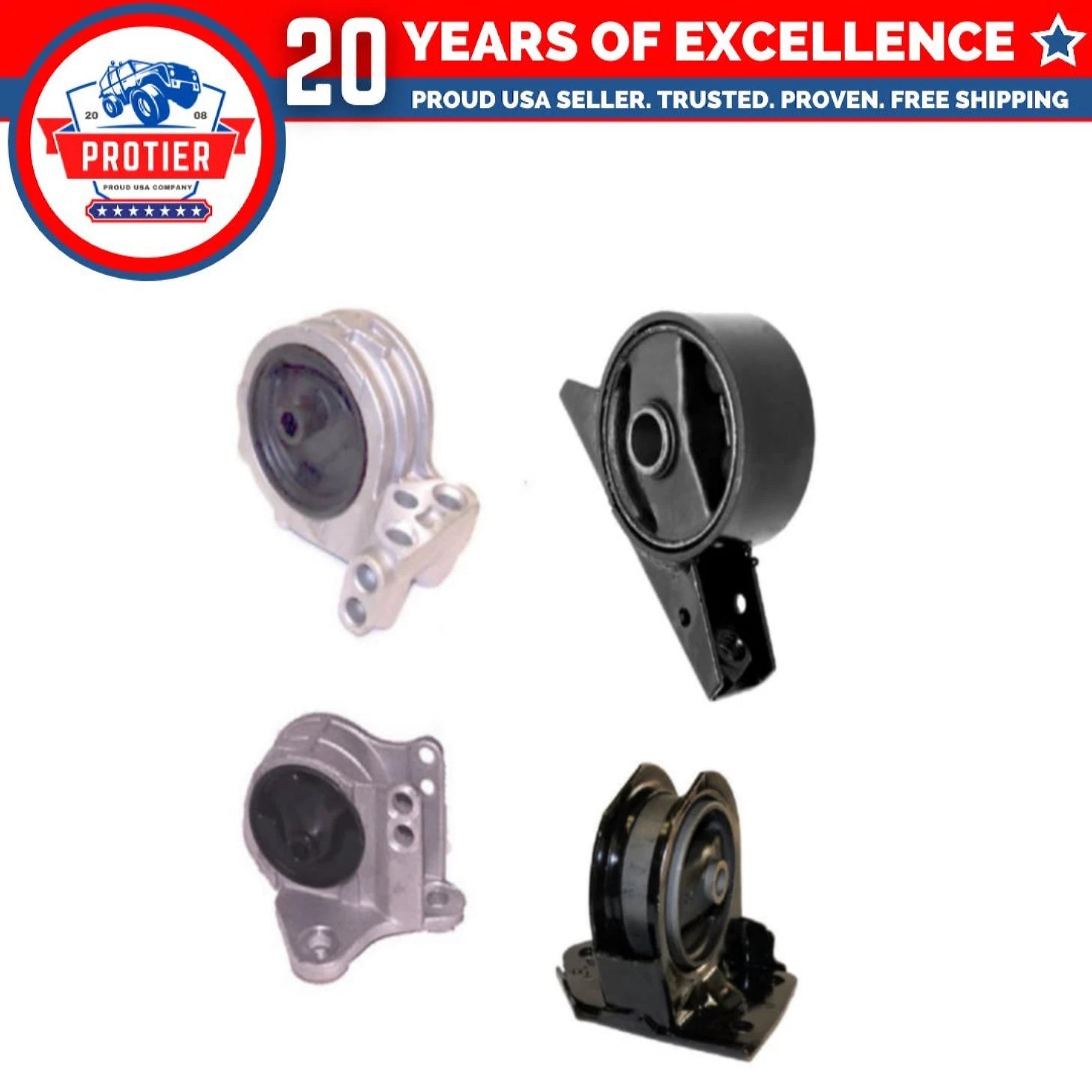 Engine Motor & Trans Mount Set 1996-1999 Mitsubishi Eclipse 2.0 Auto w/o Turbo 6B93BC-57