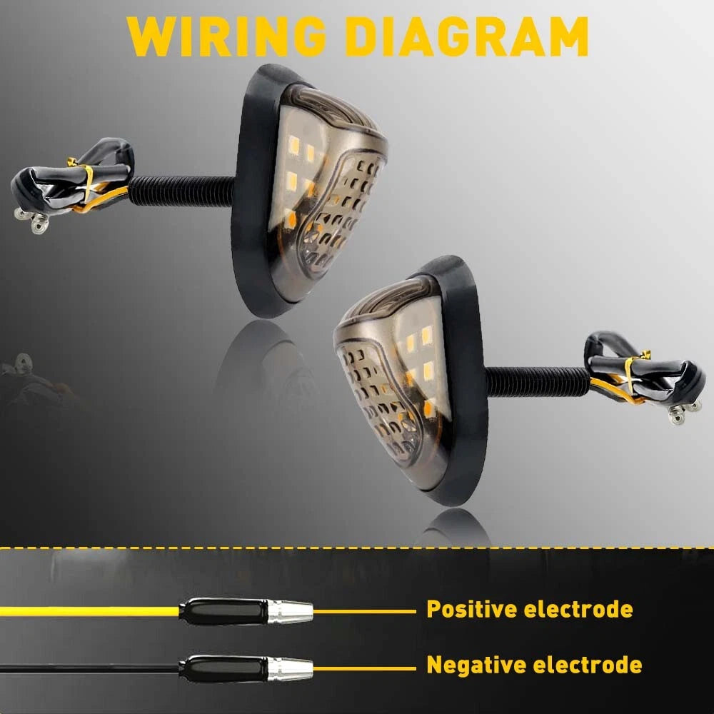 LED Turn Signal Indicator Light Amber Blinker Flush Mount Universal Motorcycle 6B93BC-57