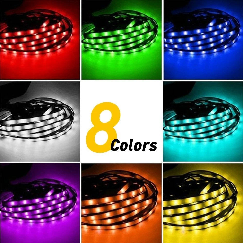 36"/48" LED RGB Strip Under Car Tube Underglow Underbody System Neon Light EOA 6B93BC-57
