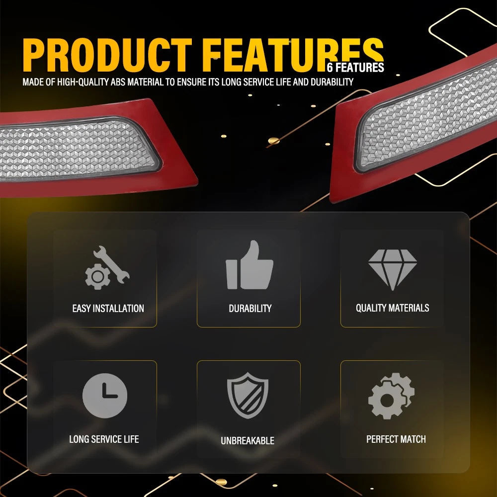 Bumper Reflector Side Marker Lights Clear For 11-16 BMW F10 5-Series 525i 528i A 6B93BC-57