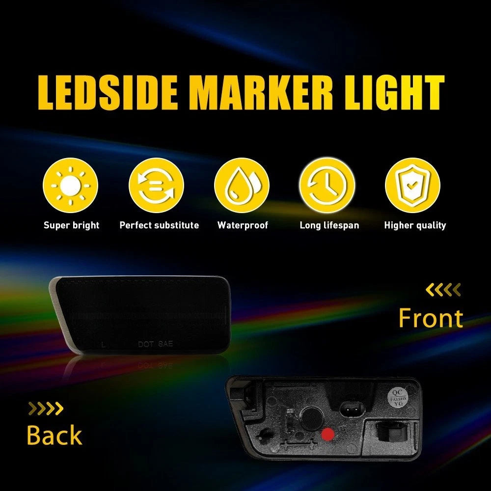 For 2021-2023 Ford Bronco Sport Rear Red Side Marker Light Set RH LH LED Bulbs A 6B93BC-57