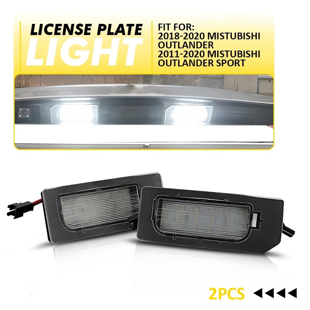 2x LED License Plate Light Lamp White For 11-20 Mitsubishi Outlander Sport ASX A 6B93BC-57