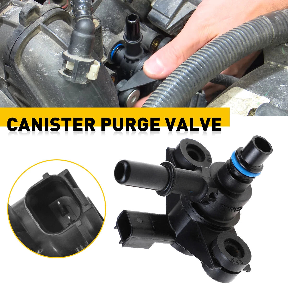 Vapor Canister Vent Purge Valve for PV550 Ford Escape Edge Explorer F-150 Fusion 6B93BC-57