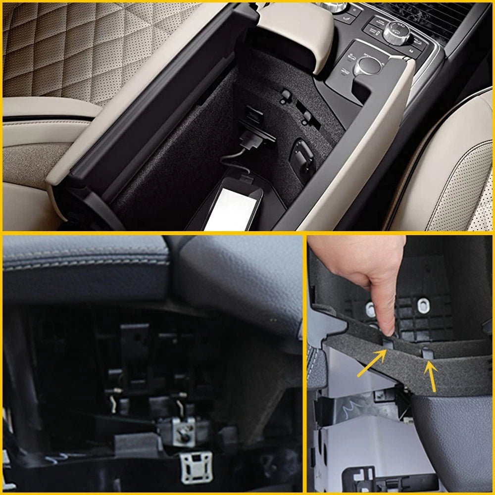 2PCS For Mercedes-Benz W166 W292 X166 GL Center Console Armrest Latch Clip R+L A 6B93BC-57