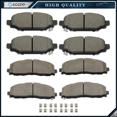 Front And Rear Ceramic Brake Pads Kit For 2019 2020 2021 2022 Jeep Wrangler 6B93BC-57