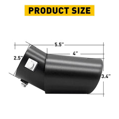 AUXITO Car Auto Black Exhaust Pipe Tail Muffler Tip Throat Tailpipe Auto Parts AUXITO