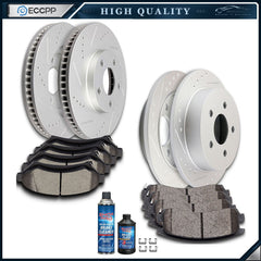 Ceramic Brake Pads And Rotors Front Rear For Chevy Impala Oldsmobile Intrigue KOEEP