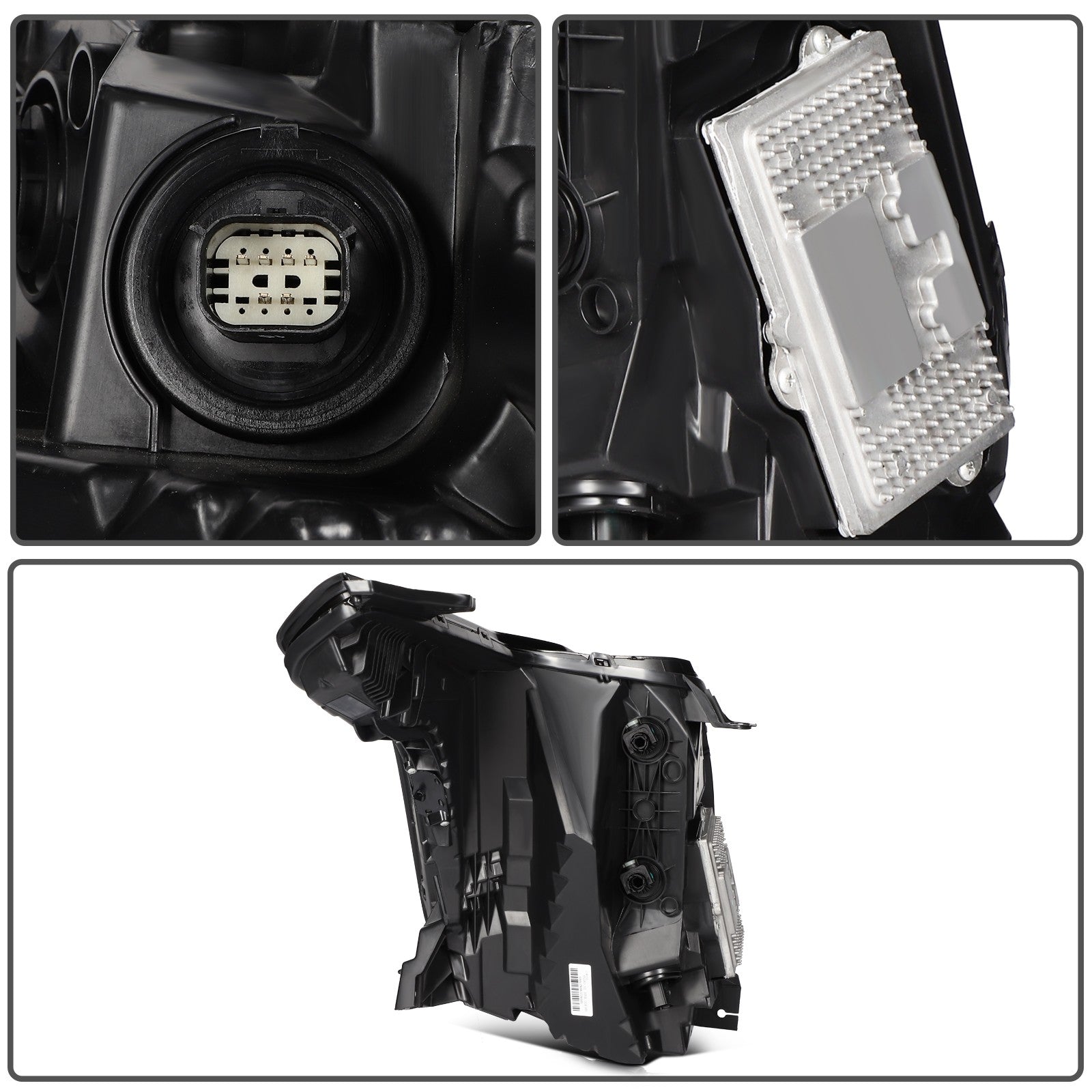 Driver Left Side LED Headlight For 2015-2020 Cadillac Escalade 6.2L Black Amber KOEEP