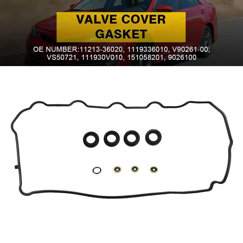 Valve Cover Gasket w/ Spark Plug Tube Seal For 2010-17 Toyota Camry Highlander A 6B93BC-57