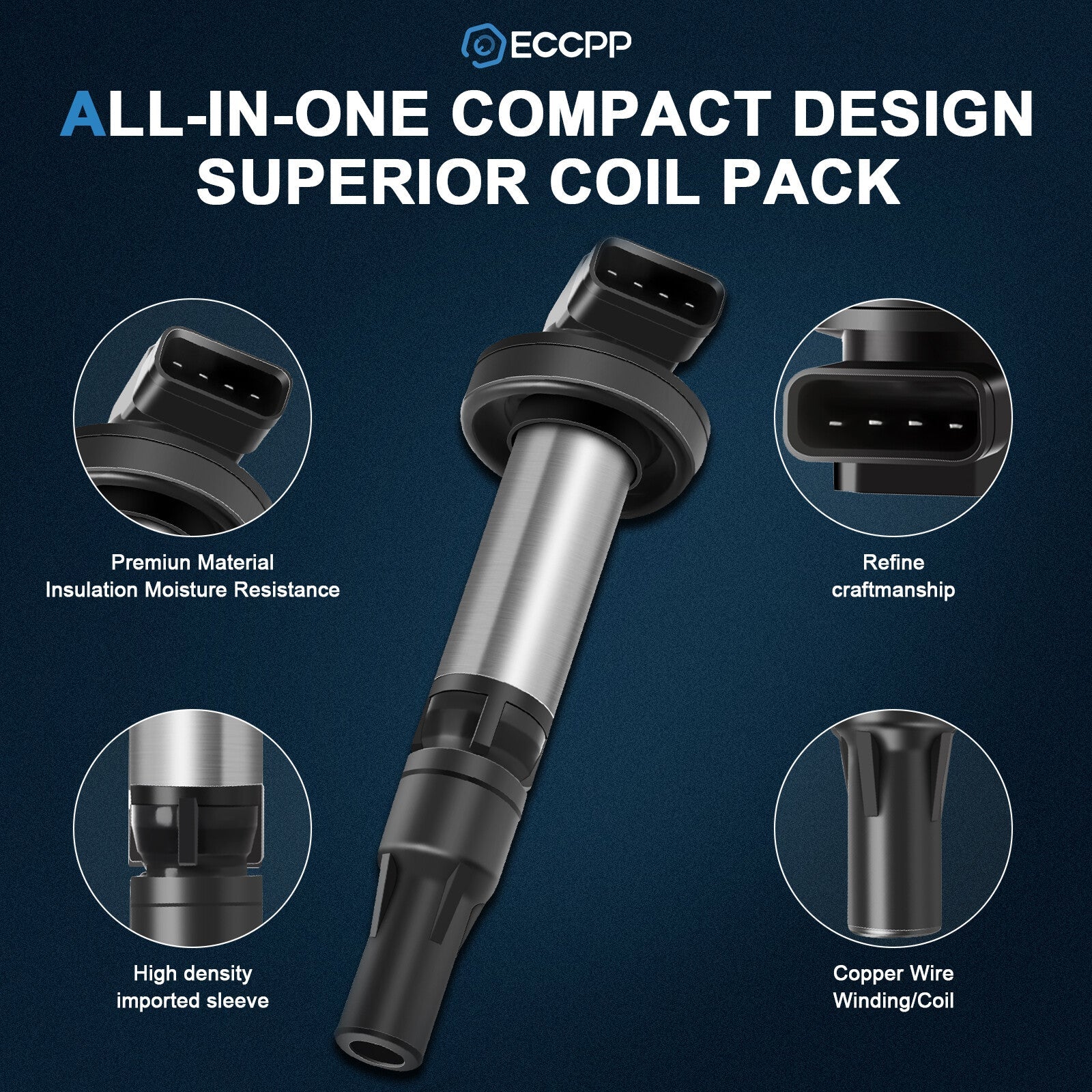 ECCPP 6 Ignition Coils For 4.2L V8 Jaguar S-Type Super Vanden Plas XF XJ8 XJR XK ECCPP