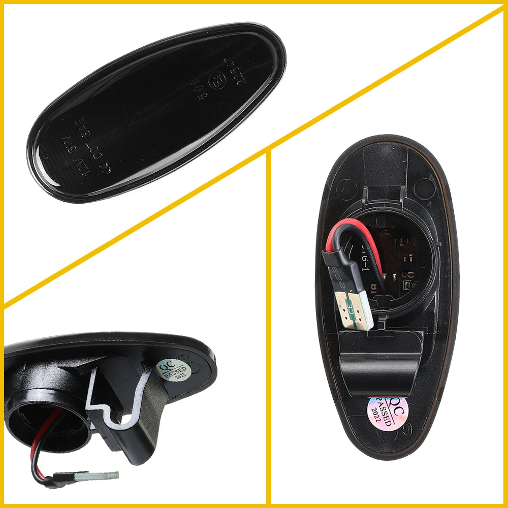 2X Smoke LED Side Light Turn Marker Signal Lamp For 2001-2006 Mitsubishi Lancer 6B93BC-57