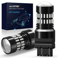 2-10x AUXITO 3157 Red LED Strobe Flashing Blinking Brake Tail Light Parking Bulb AUXITO